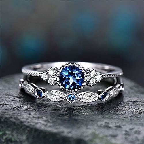 2023 Novo ženski modni dijamantni prsten za nekoliko nakita 1 par prsten set veličine 8 prstenova smola