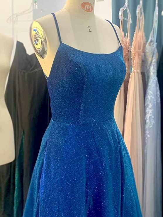 Maturalne haljine duge linije s džepovima formalne večernje balske haljine sa prorezom sa strane svjetlucave haljine za zabave 2023
