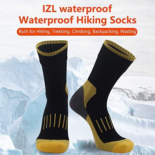 Izl Vodootporne vodootporne čarape za muškarce žene, prozračne vlage Wicking vodootporne čarape za planinarenje kampiranje 1 par