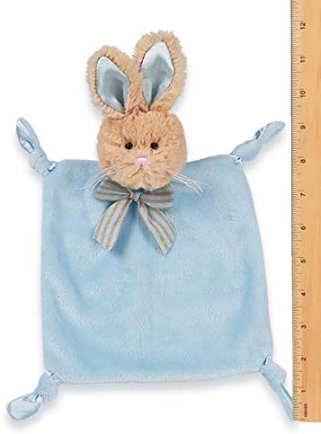 Bearington Baby Wee Bunny Rep, mali plavi zeko punjena životinja Lovey Sigurnosni pokrivač, 8 x 7