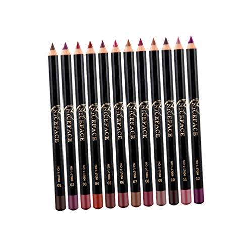 Lurose 12 boja olovka za usne olovka Set, vodootporan dugotrajne šminke Lipliner Pen Set Za Žene Lady