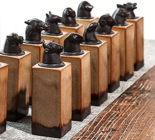 Rahyma Weiping - Male urne za pepeo mini čuva urnu kineske zodijačke životinjske ukrasne urne odgovaraju maloj količini kremirane ostatke sahrane u kući ili uredskom dekoru, g: psa