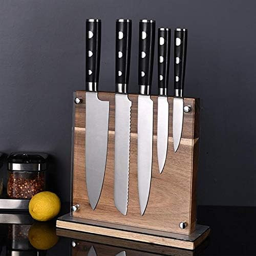 Miaohy Magnetic drveni držači noža stalak kuhinjski nož stoji sa jakim magnetima