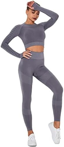 Mmyydds 2/3/4 komad Ženska bešavna odijelo za jogu trče Activewear High Squik gamaše Žene teretane