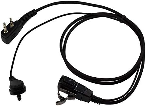 2x HQRP 2-pinske slušalice sa akustičnom cijevi Mic kompatibilne sa Vertex VX-200, VX-310, VX-500, VX-510, VX-510L