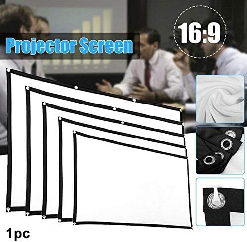 GPPZM 16: 9 Sklopivi projekcijski ekran Prijenosni zavjesa s bijelim projektorom 60/72/84/100 inča