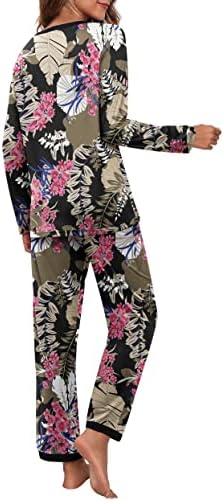 PrinStory 2022 ženski set pidžama dugih rukava odjeća za spavanje ženski Meki PJs Lounge Set