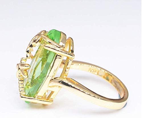2023 Novi prirodni peridotski prsten za prstenje vjenčani prsten prozirni luksuzni prstenovi ženski prstenovi veličine 9