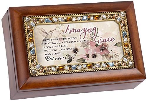 Vikendica Garden Neverovatna Grace Woodgrain Petite Glazbena kutija za dragulja Reproduciraj melodijunu