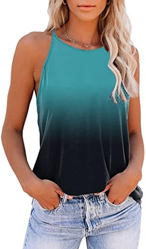 Žene padaju ljetna bluza 2023 Odjeća Trendy Sleeveless Crew vrat grafički bluza Tee za žene 46 46