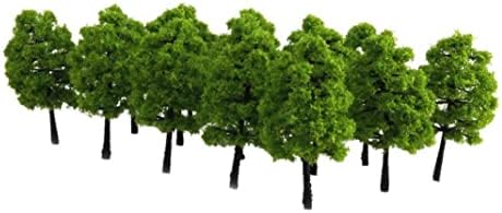 Hiinice 20kom model stabla, simulirano minijaturno drvo, 1:100 Model stabla, minijaturni materijal za građevinski pijesak stol, tamno zelena