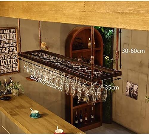 Kepmogoh stropni vinski stakleni staklo, držač za čaše za vino, visina podesiva viseći vinski nosač za vino,