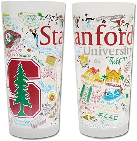 Catstudio Stanford University Collegiate piće staklo / koledž inspirisan Artwork štampan na mat Kup