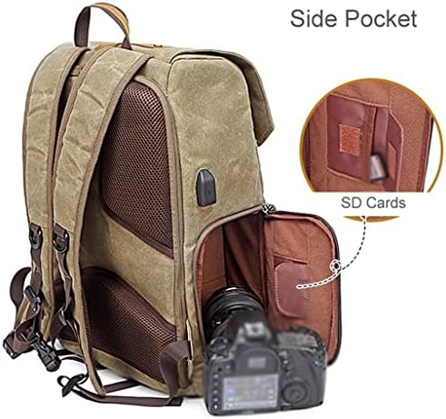 YFQHDD Fotografija Retro vodootporni Batik Backpack w USB port Fit 15.6inch laptop Muškarci torbe za nošenje kamere