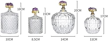 ZlxDP Crystal Glass Candy Jar Storage Skladištenje JAR Dnevna soba Trpezarijski stol Skladištenje za stolni