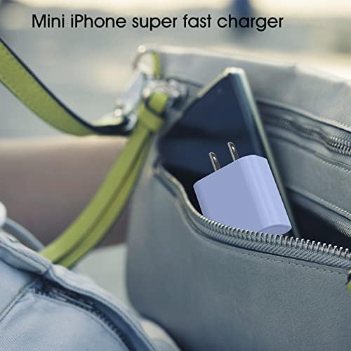 4pack [Apple MFi Certified] iPhone Fast Charger, iGENJUN 20W USB C charger zidni blok punjača sa PD 3.0, kompaktni USB C Adapter za struju za iPhone 14/14 Pro / 13, Galaxy ,Pixel, AirPods Pro-Sky Blue