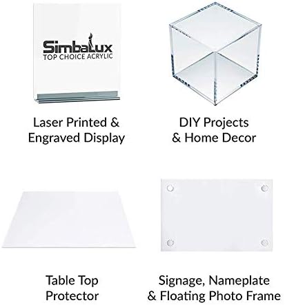 Zerobegin mat akrilna ploča,prozirni Lim od pleksiglasa, za DIY i profesionalne projekte, Debljina:
