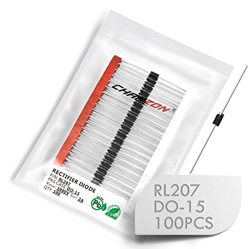 Chancon RL207 Rectifier Diode 2A 1000V Do-15 aksijalni 200-krup 1000 Volt Elektronske silicijumske diode