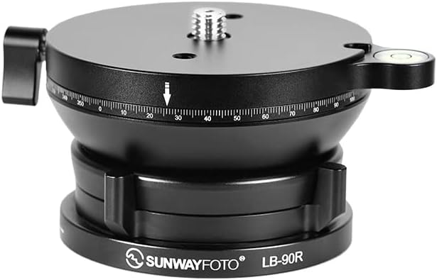 SunwayFoto LB-90R 90mm Niski profil za izravnavanje za pucanje sa leptirom za bravu i pomicanje