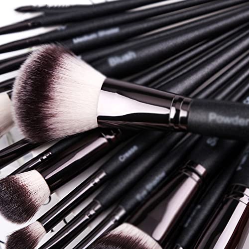 MJWDP Black Makeup četkica za obveza maskara prah sintetička fondacija četkica šminke šminke