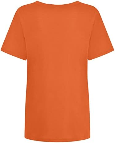 NOKMOPO majice za žene ženske Casual kratke rukave T-Shirt o-izrez štampane gornje rebraste pletene košulje