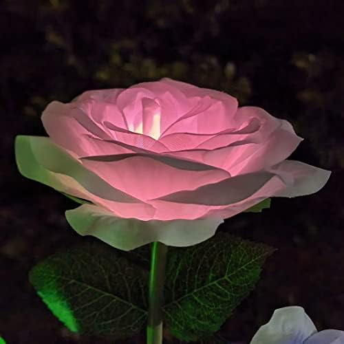 Vanjska solarna svjetla za ruže, nadograđena svjetla za vrtne kočiće sa solarnim pogonom za promjenu boje, vodootporna solarna dekorativna svjetla sa 7 cvijeća ruže za dvorište vrt Pathway dvorišni travnjak