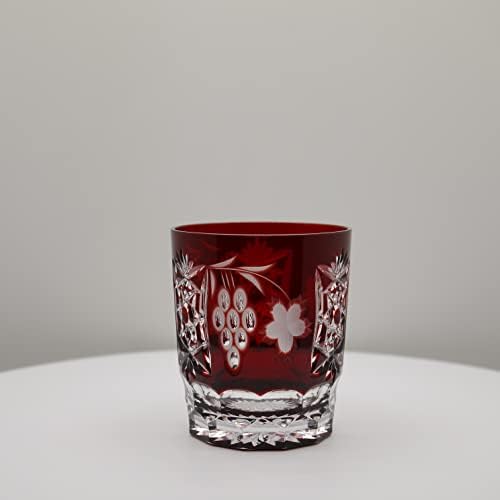 Ajka Marsala Ruby Red Olovo Cased Crystal Old Fashioned Whisky Tumbler 13.2 oz-jedna jedinica