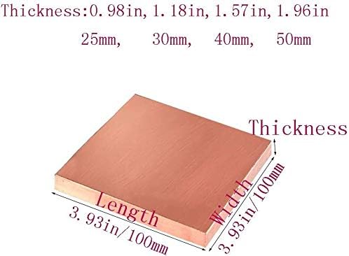 YIWANGO Lim od čistog bakra blok kvadratne ravne ploče od bakra tablete materijal industrija metalni kalupi