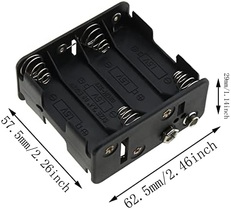 Zzhxsm držač baterije 2set 8x1. 5V AA podebljana kutija za baterije sa T Tip žičane kopče za baterije standardni