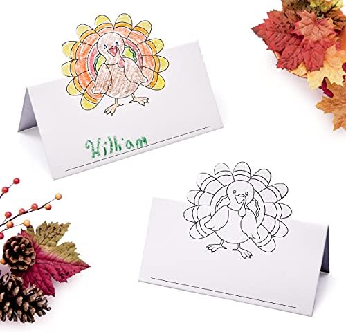 Obojite svoje vlastite kartice za Dan zahvalnosti za djecu 100 paket Happy Harvest Coloring Activity