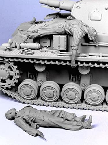 Goodmoel 1/35 Njemačka tenkovska posada iz Drugog svjetskog rata ranjena smola vojnik model Kit / Nesastavljen