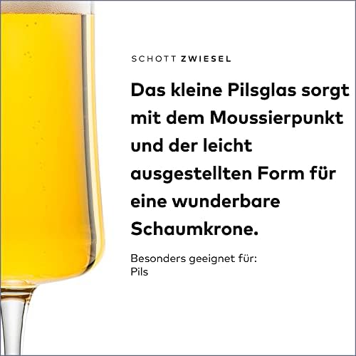 Schott Zwiesel basic Pilsner naočare za pivo, Set od 6, kristalno, prozirnih, 7,6 x 7,6 x 17,8 cm