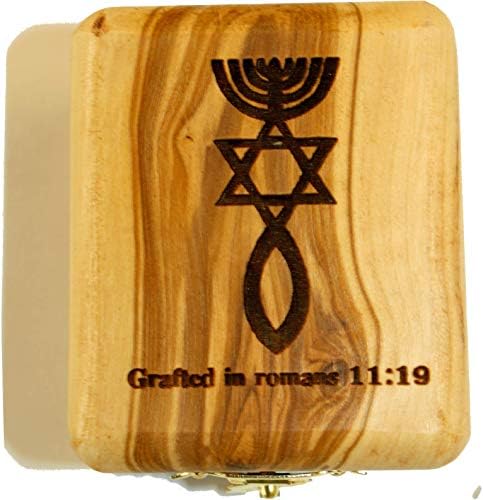 Sveto zemljište Jedinstveno Mesianic Olive Wood Box I - Standardna veličina