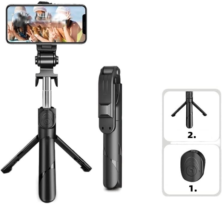 Sticks Wireless Selfie Stick Bluetooth sklopivi Mini Stativ za daljinsko upravljanje zatvaračem za punjenje svjetla EESLL