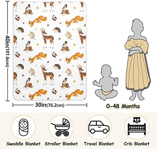 Slatka pokrivačica slatka kolekcija šume pamučna pokrivačica za dojenčad, primanje pokrivača, lagana mekana