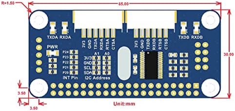 Coolwell Raspberry PI serijski šešir pruža 2-CH UART i 8 GPIOS I2C sučelje za šišanje maline