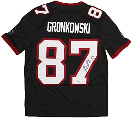 Rob Gronkowski potpisao tampa zaljev Buccaneers Nike Limited Grey NFL dres - autogramirani NFL dresovi