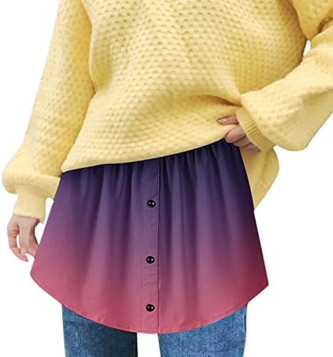 IIUS T-majica Extenders za žene Slojevita lažna gornja donja donja polovica mini suknja Košulje Top Extender za gamaše