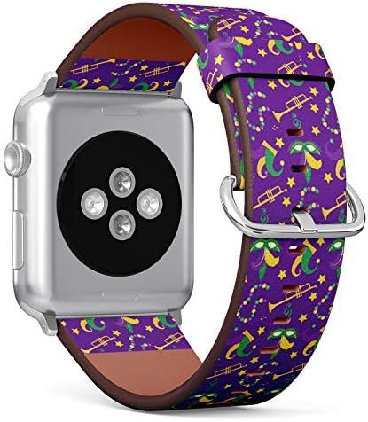 Kompatibilan sa Apple Watch serijom 5, 4, 3, 2, 1 // Zamjena kože na narukvicu narukvice narukvice + adapteri // Mardi Gras karneval