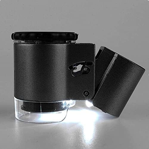 Jewelers Loupe 50x Mini prijenosni mikroskop LED UV svjetlo lupa hd 10x - 50x Zoom džepna lupa