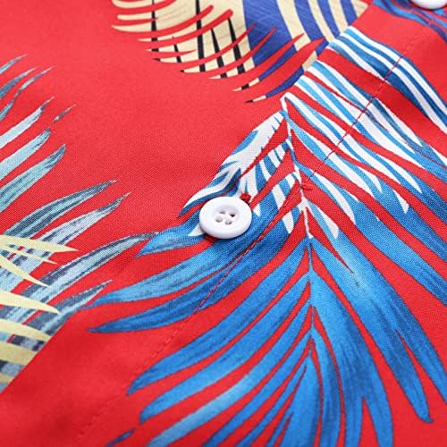Muške ljetne bluze na rukavu casual kratke majice opruga tiskana modna plaža Muška majica Rayon vrat na