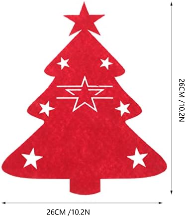 Gadpiparty Božić Decor 12pcs držač srebrnog posuđa Felt Xmas Tree držač posuđa pribor za jelo kašika viljuška torba džepovi držač posuđa za stol ukras Božić