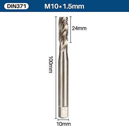 Strojski dodir m3 / m4 / m5 / m6 / m8 / m10 / m12 / m14 spiralni metrički vijak DIN371Reinforkvirani navoj navoj dodirnite bušilice ručni alati 1pcs