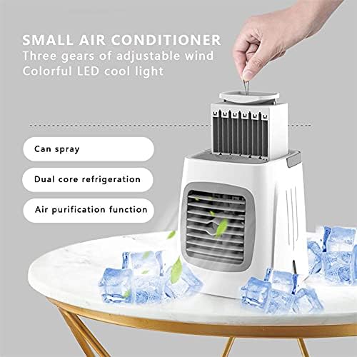 Isobu liliang- - ispariti hladnjake prijenosni mini klima uređaj, radna površina hladnjaka zraka Osobni prostor HUMIDIFIER 3 brzina USB ventilator za hlađenje zraka, siva bmzdlfj-1