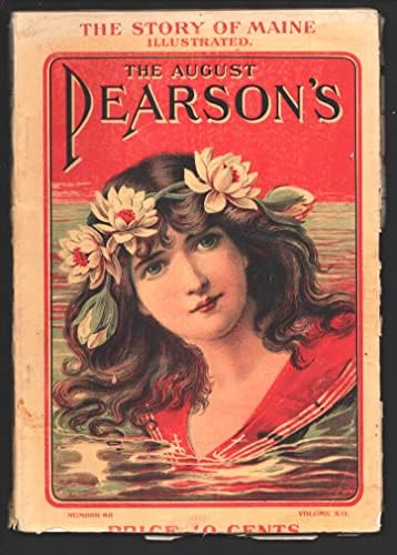 Pearson's 8/1901-jedinstveni umjetnički poklopac dobre djevojke-morska dama HG Wells - Lawson woods interior