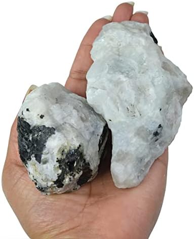 BlueQueen 400gm Prirodni rainbow Moonstone Grubi sirovi kamen za efikasne transformacijske, dobre vibracije, izliječenje kristala kamena