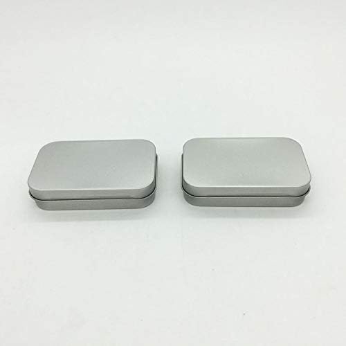 Anncus 95x60x21mm srebrna limena pravokutna kutija / obična metalna kutija / mala limenka kutija /