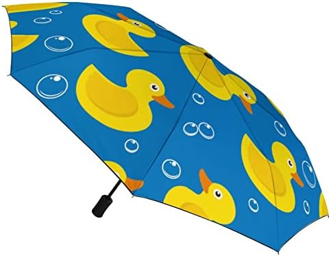 Gumeni Žuti Duck putni kišobran Windproof 3 Folds Auto Open Close Folding kišobran za muškarce