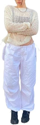 Žene prevelike teretne hlače izvlačenja vrećama s malim strukom labavi duks cinch donji joggeri hipi pantalone vintage
