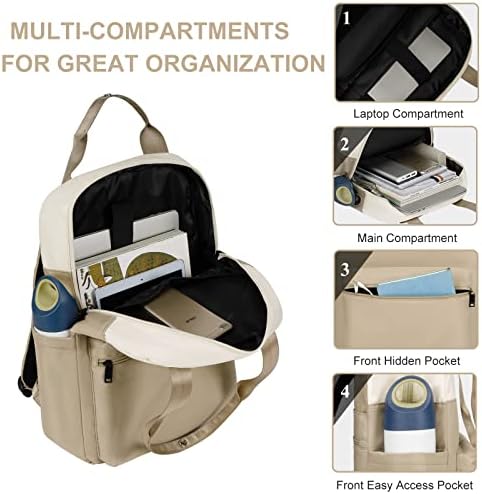 Rakpac za laptop od Cineay za žene modni putni ruksak 15,6 inčni torba za laptop sa USB lukom medicinske sestre